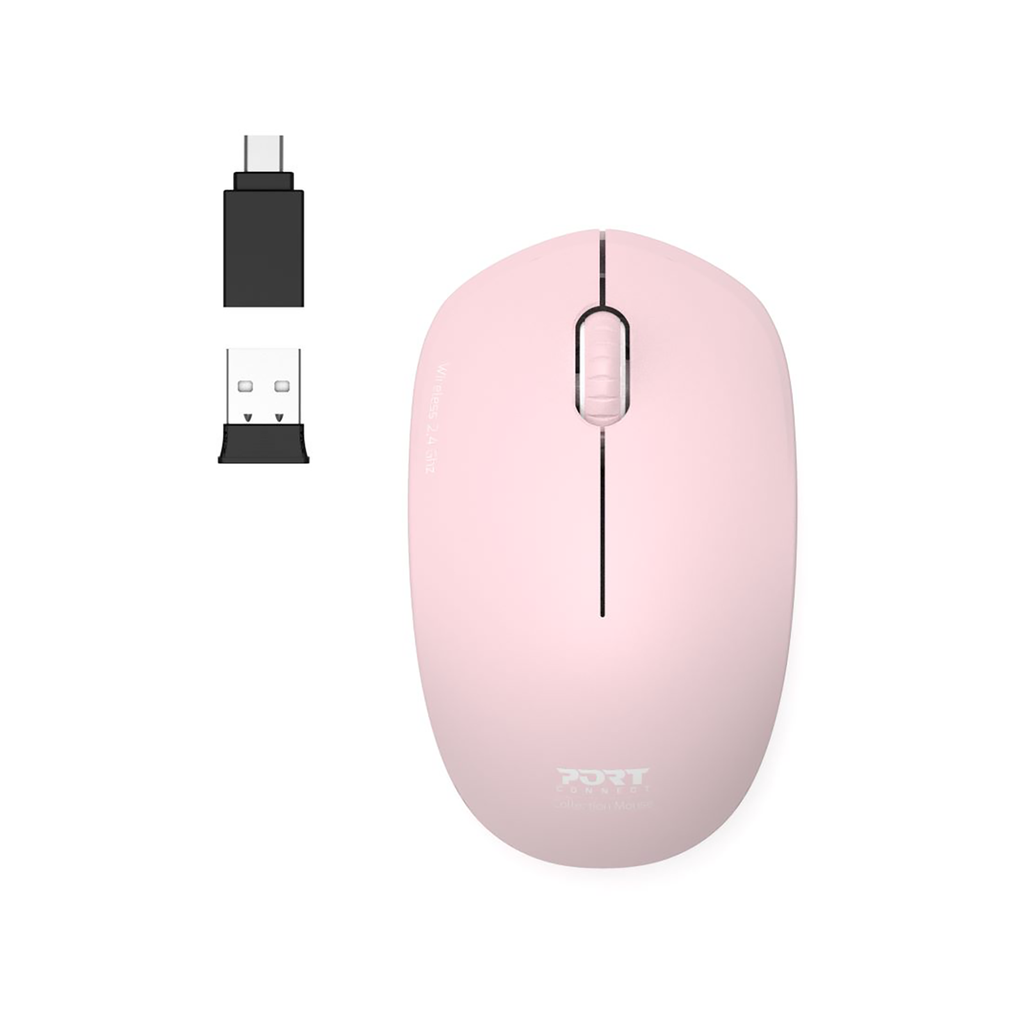 [900541] Port 2.4GHz Collection II Blush Wireless Mouse