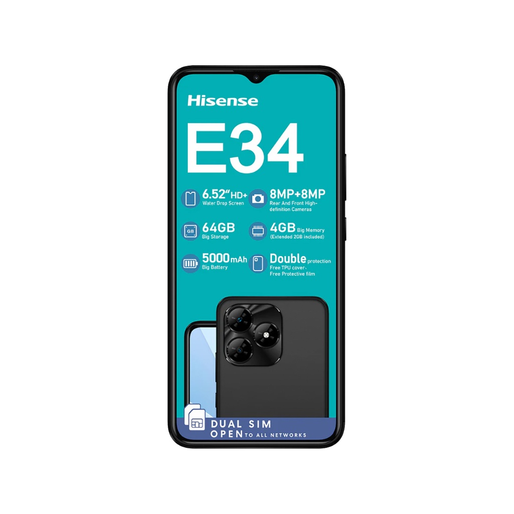 [E34] Hisense E34 6.52" 3MP 2GB 64GB Smart Phone