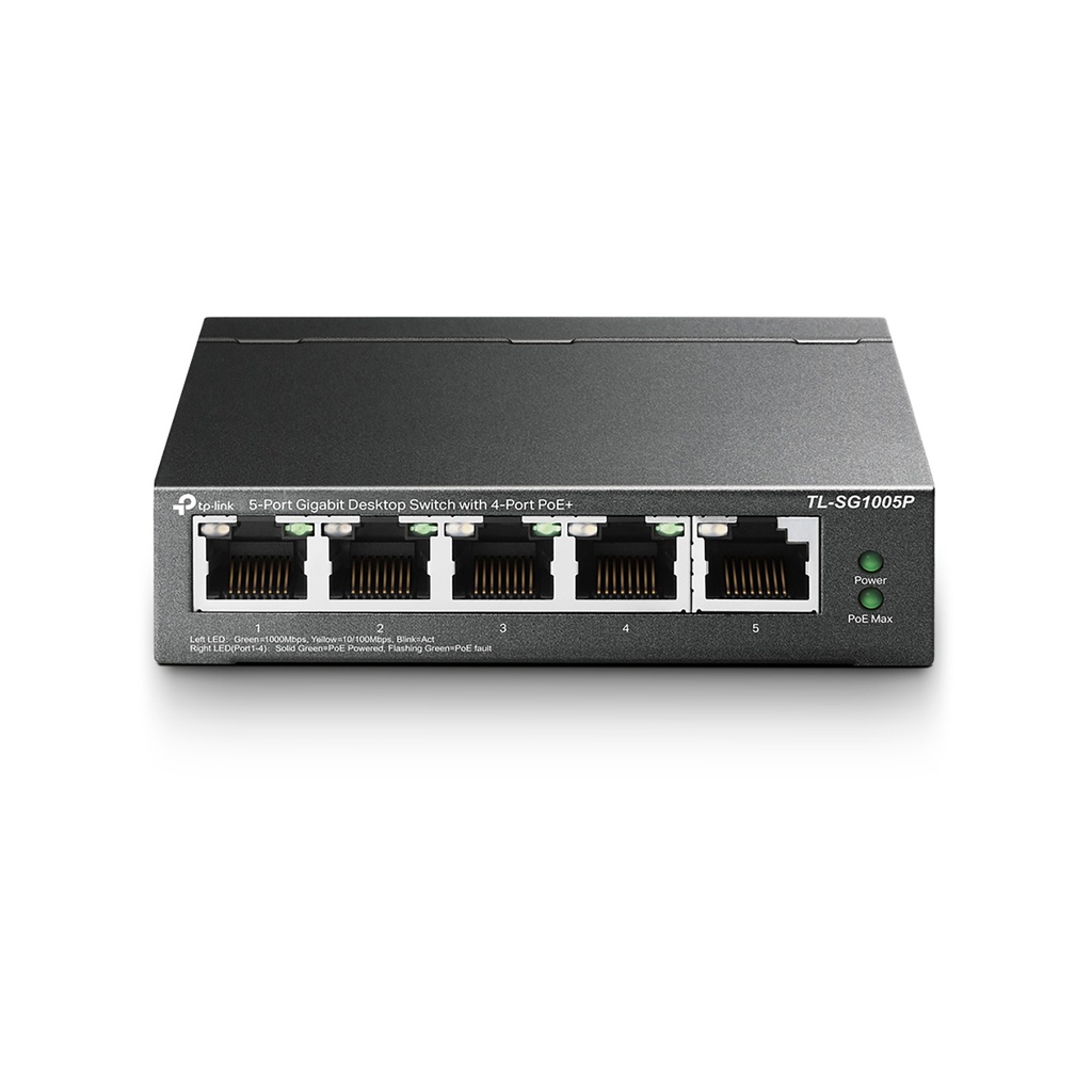 [TL-SG1005P] TP-Link 5 Port Gigabit Unmanaged Desktop POE Switch
