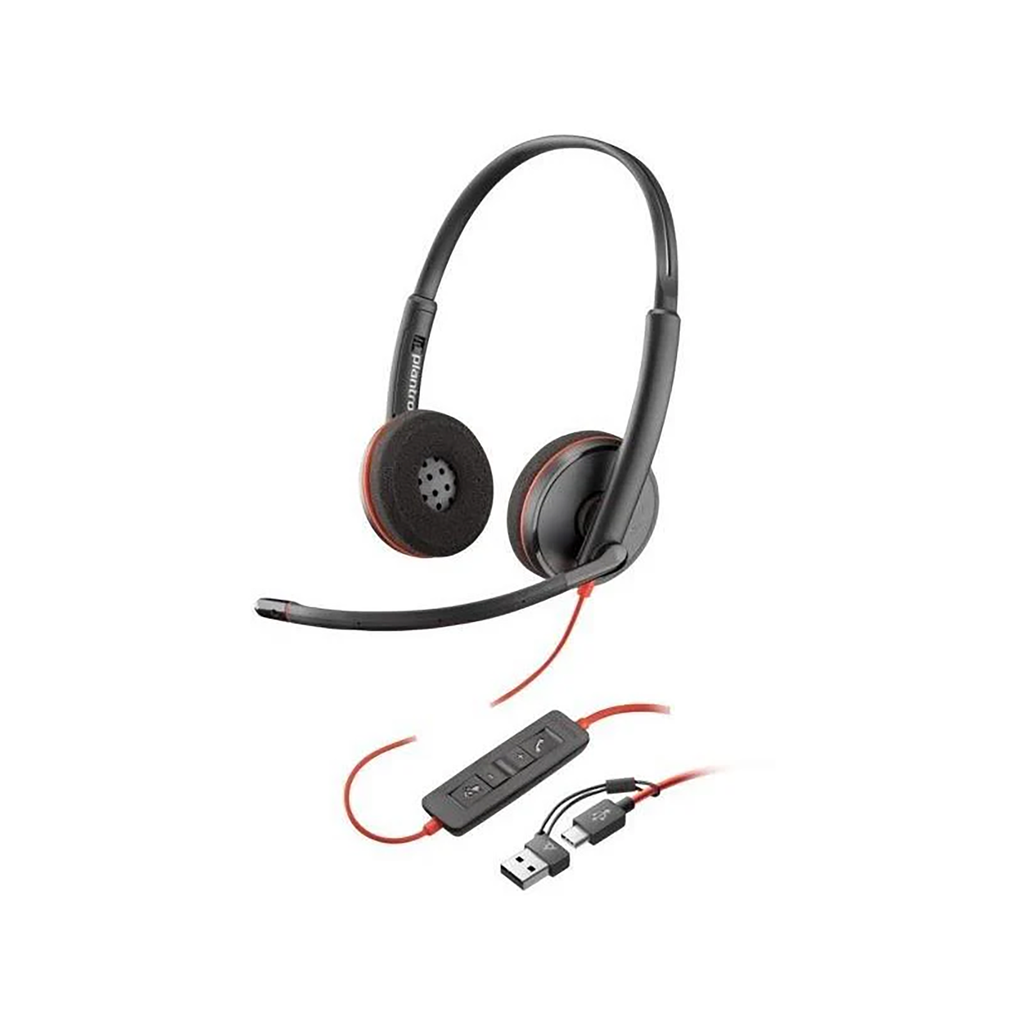 [8X228AA] HP Poly Blackwire 3220 USB-C Wired Black Headset