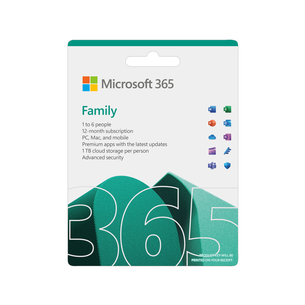 [EP2-36885] Microsoft 365 Family FPP Medialess 1 Year Subscription