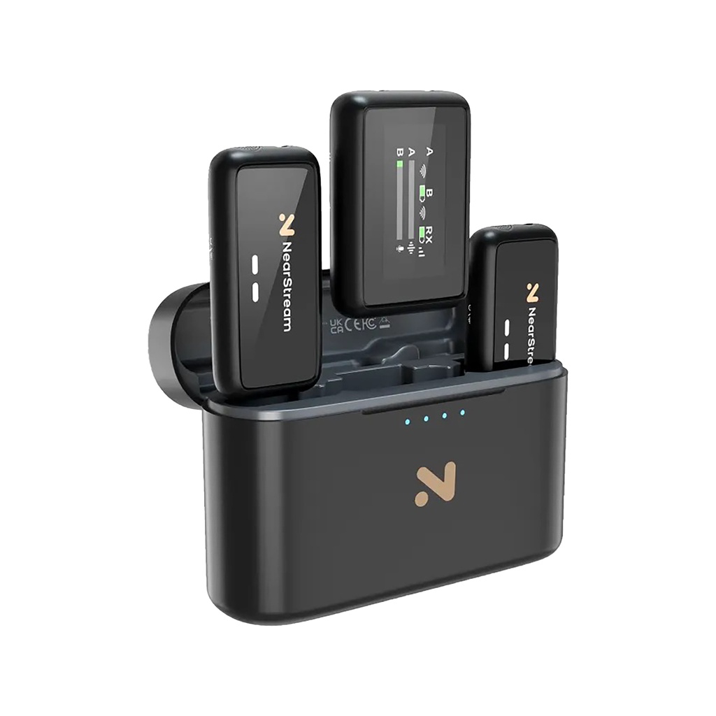 [AW-AWM20T] NearStream AWM20T AI Noise-Canceling Premium Lavalier Dual Wireless Microphones