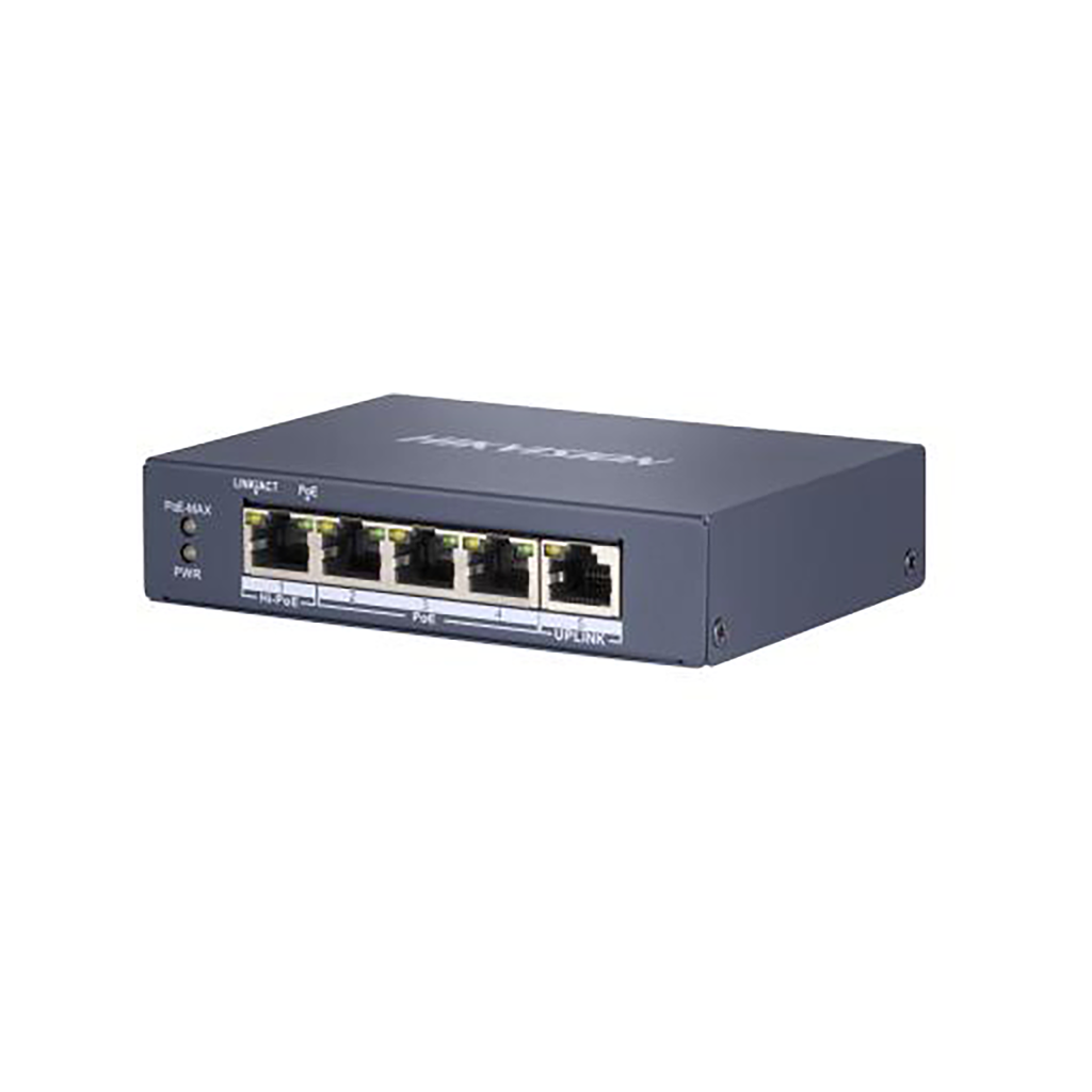 [DS-3E0505HP-E] Hikvision 4 Port Unmanaged POE Switch