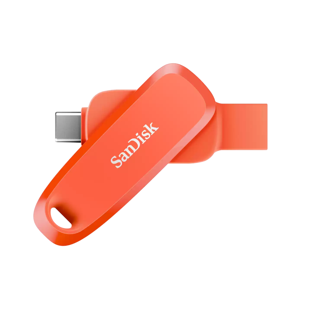 [SDDDC6-512G-G46NO] SanDisk Phone Drive USB Type-C/USB Type-A devices, 100MB/s, 512GB - Nasturtium Orange Color