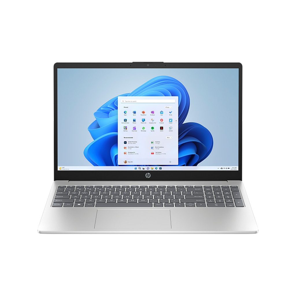 HP 15S 15.6" FHD UltraSlim AI Ultra 5-225U 8GB 512GB Win 11 Home Silver Notebook