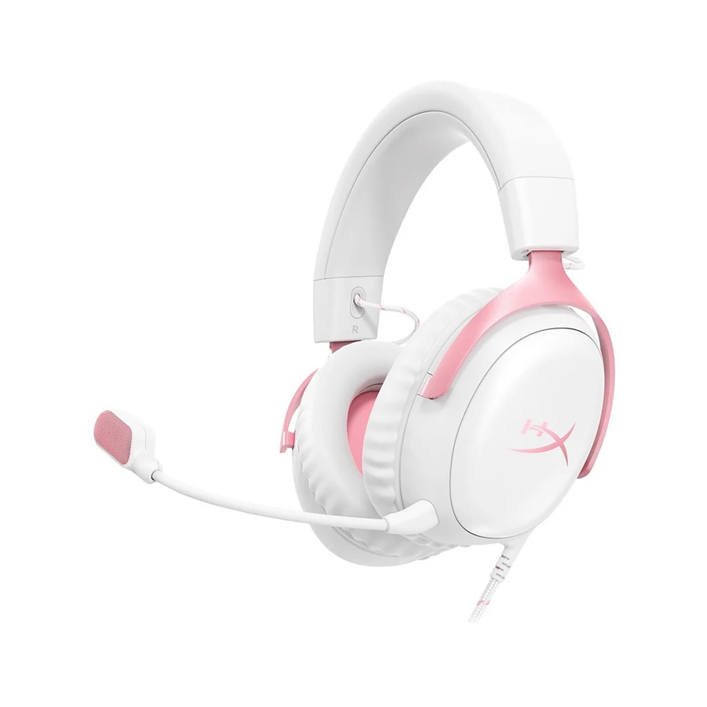 [9W1Q4AA] HP HyperX Cloud III Wired Gaming Headset White & Pink