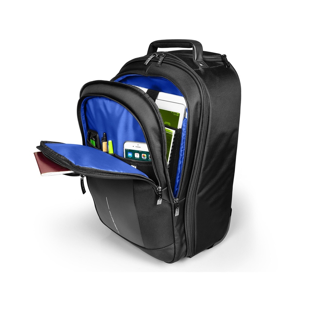 [170231] Port Chicago Evo Black 15.6" Trolley Backpack