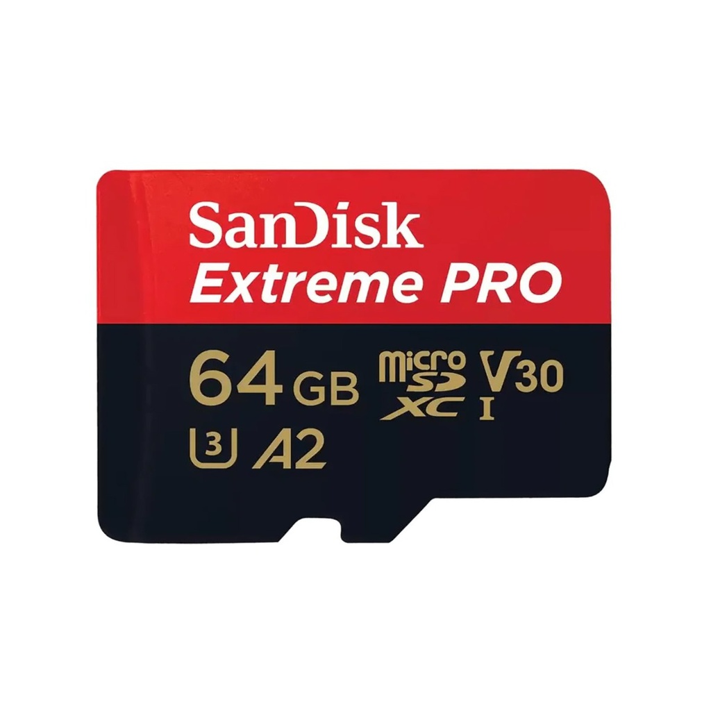 [SDSQXCU-064G-GN6MA] Sandisk Extreme Pro 64GB 4K Video MicroSDXC Card with Adapter