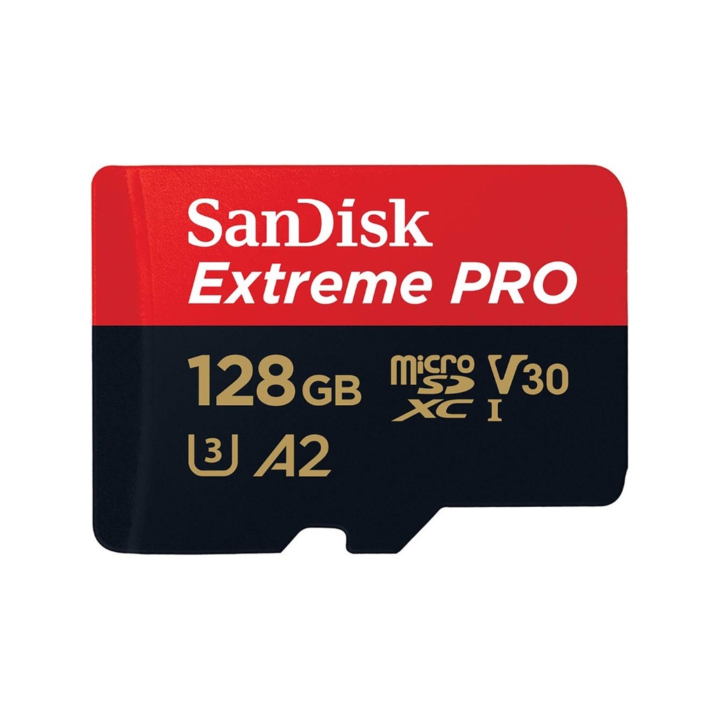 [SDSQXCD-128G-GN6MA] Sandisk Extreme Pro 128GB 4K Video MicroSDXC Card with Adapter