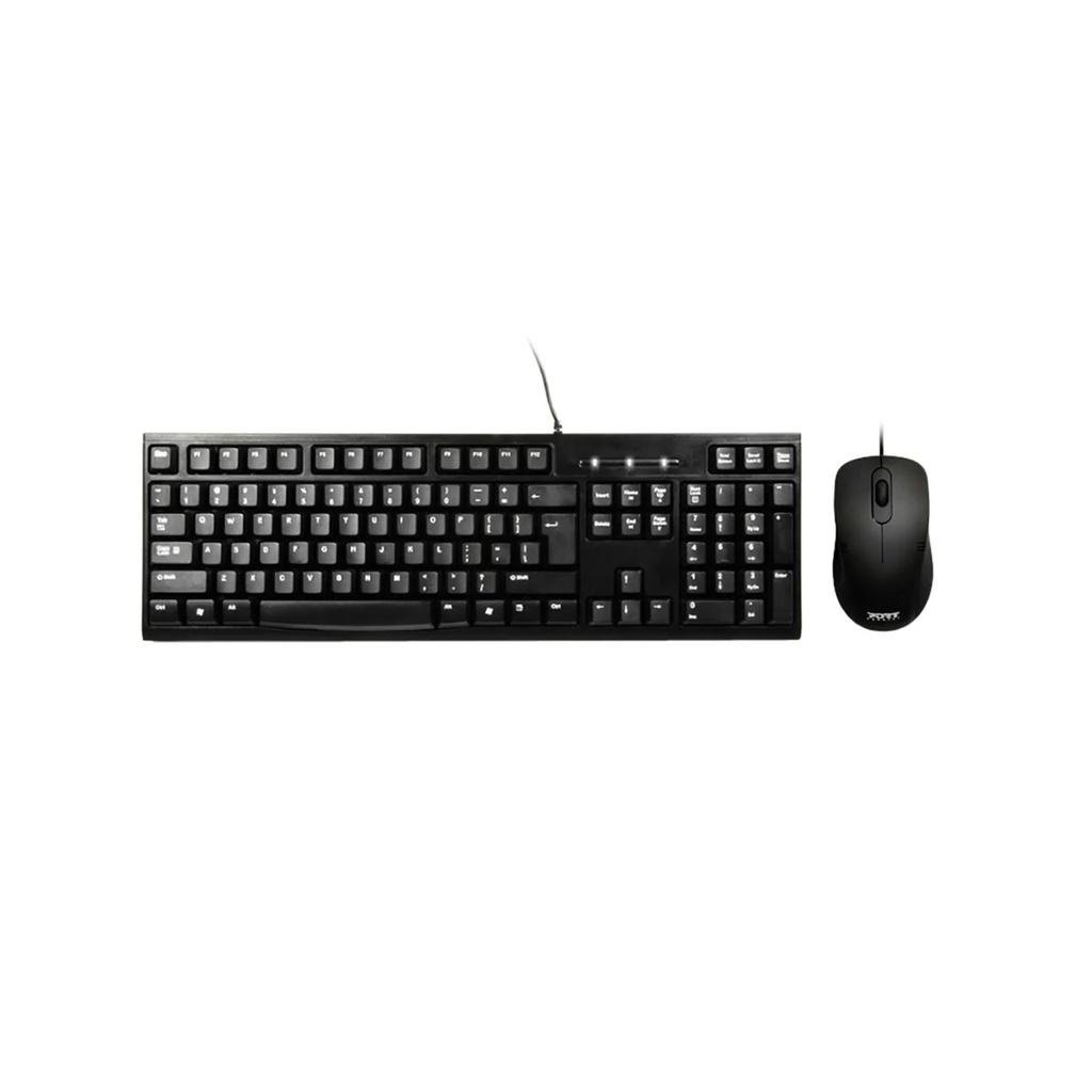 Port Black Wired Keyboard & Mouse Combo