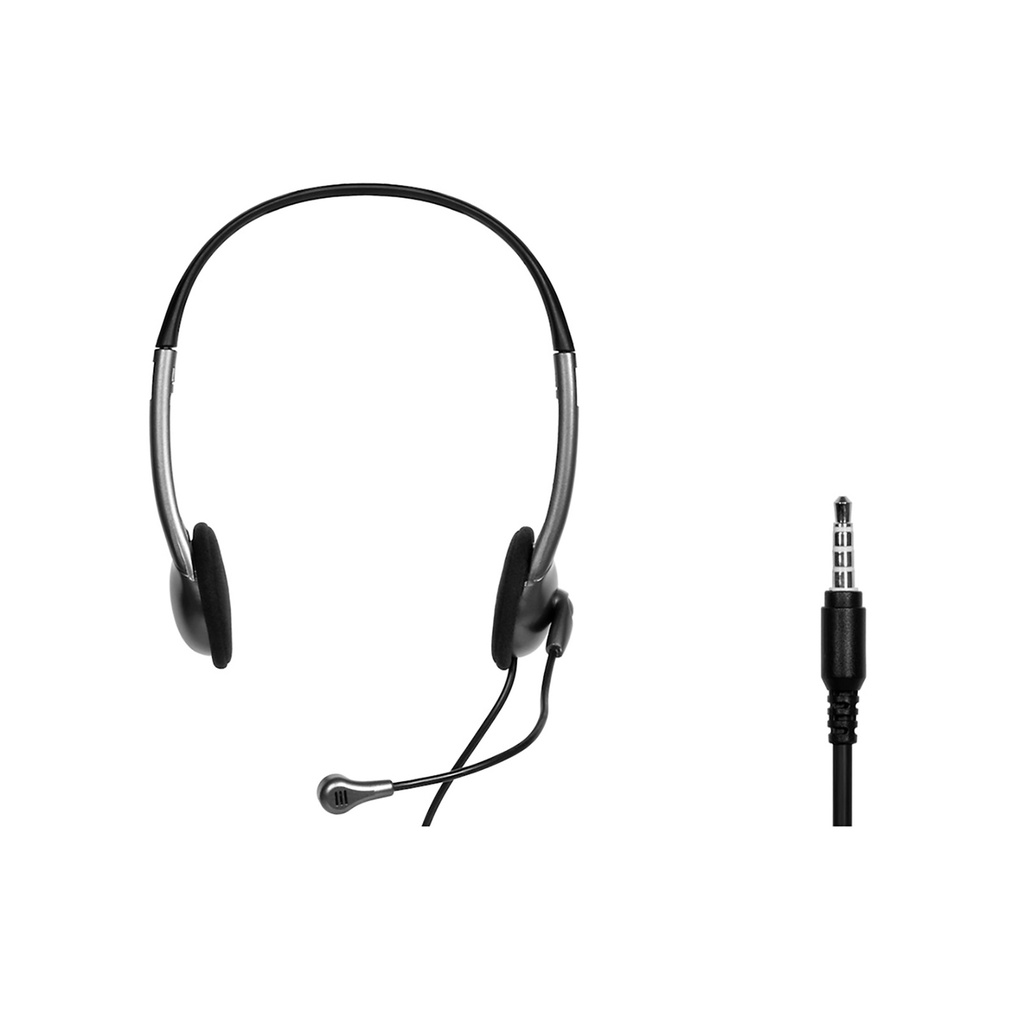 [901603] Port Black Stereo Combo-Jack Headset