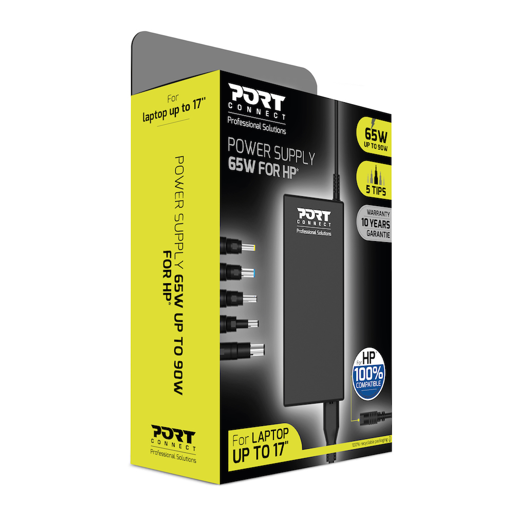 [900093-HP] Port 65W HP AC Adapter