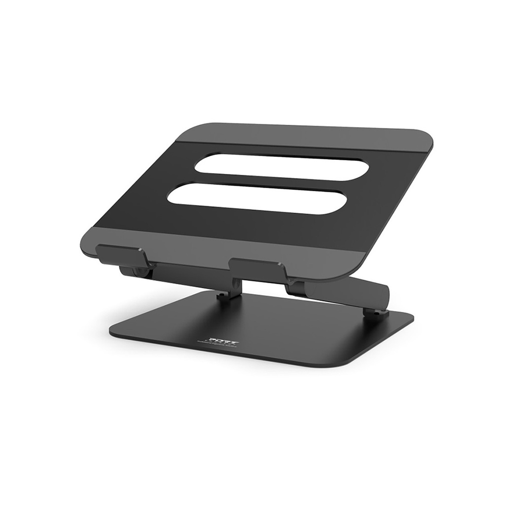 [901108] Port Black 15.6 Inch Aluminium Adjustable Notebook Stand