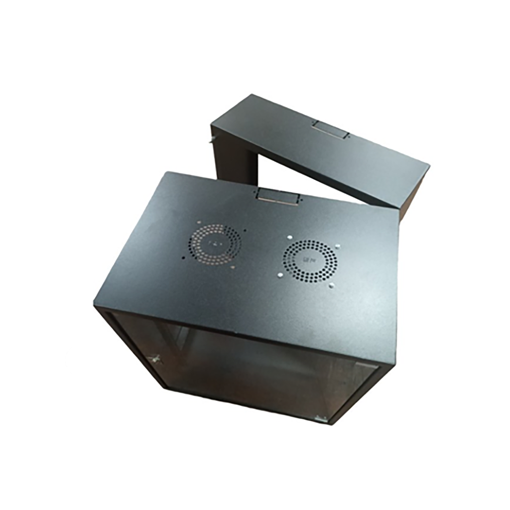 [ZELI-6U/400/200/1F/NE] Zone Lite 6U 400+200mm Swing Frame Black Wall Mount Cabinet